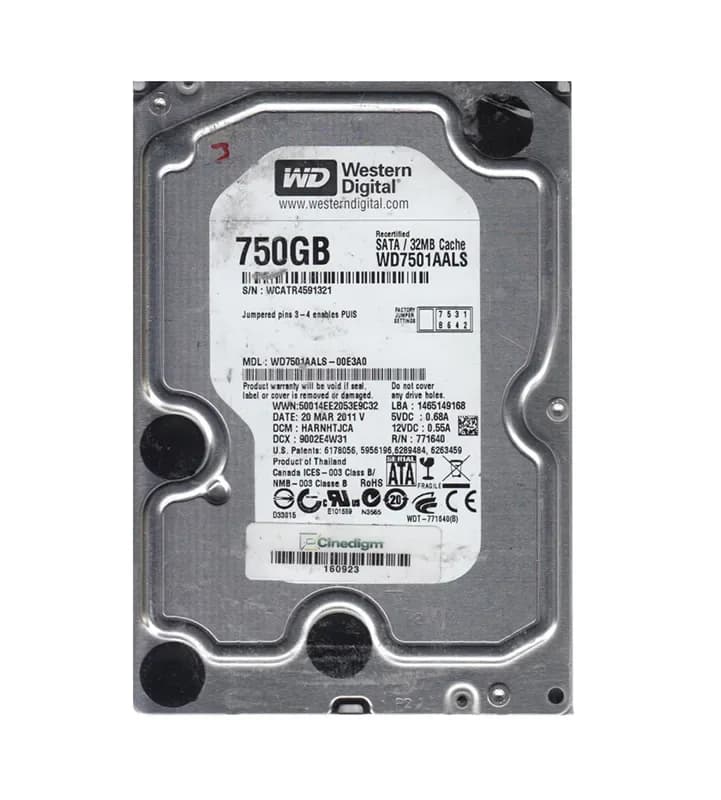 Western Digital WD7501AALS-00E3A0 750GB 3Gb/s SATA