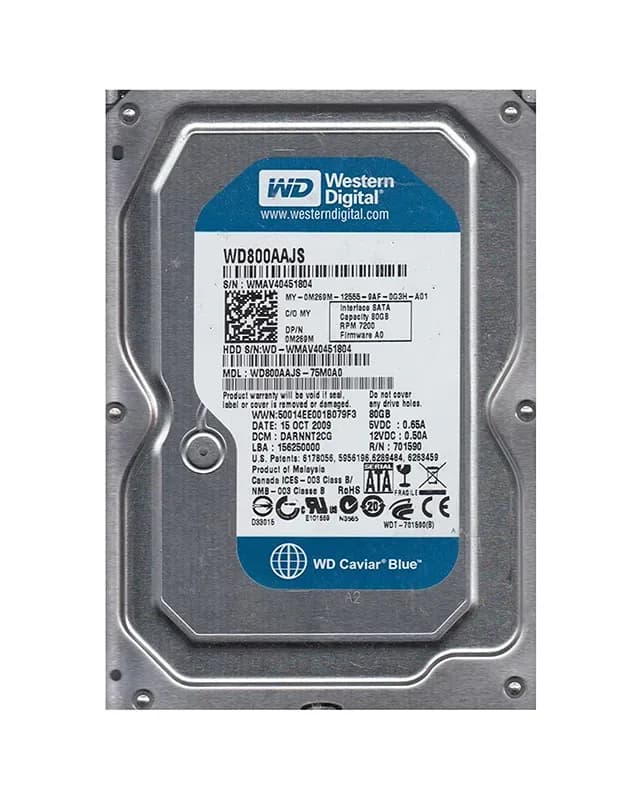 Western Digital WD800AAJS-75M0A0 80GB 3Gb/s SATA