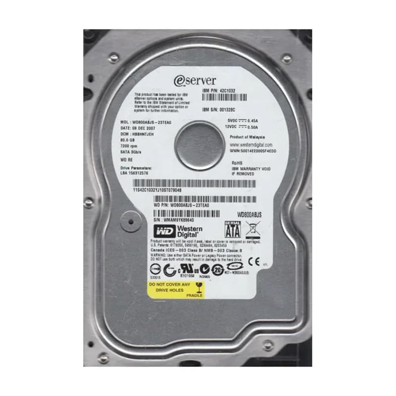 Western Digital WD800ABJS-23TEA0 80GB IDE Ultra ATA/100 (ATA-6)