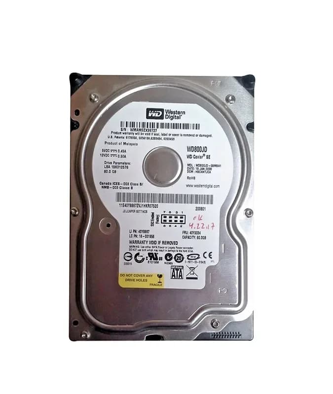 Western Digital WD800JD-08M8A1 80GB 1.5Gb/s SATA