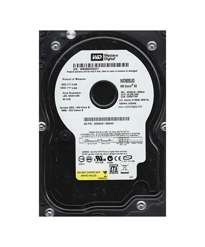 Western Digital WD800JD-55MUA1 80GB 1.5Gb/s SATA