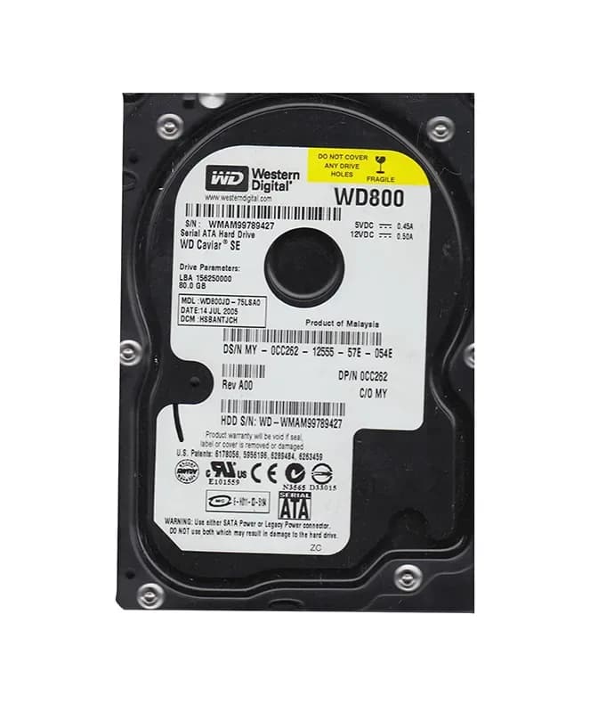 Western Digital WD800JD-75LSA0 80GB 1.5Gb/s SATA