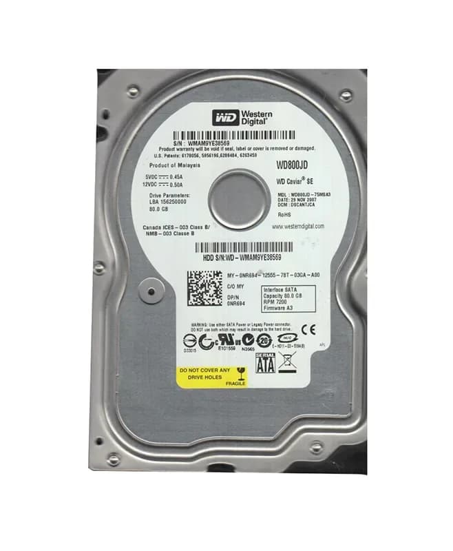 Western Digital WD800JD-75MSA3 80GB 1.5Gb/s SATA