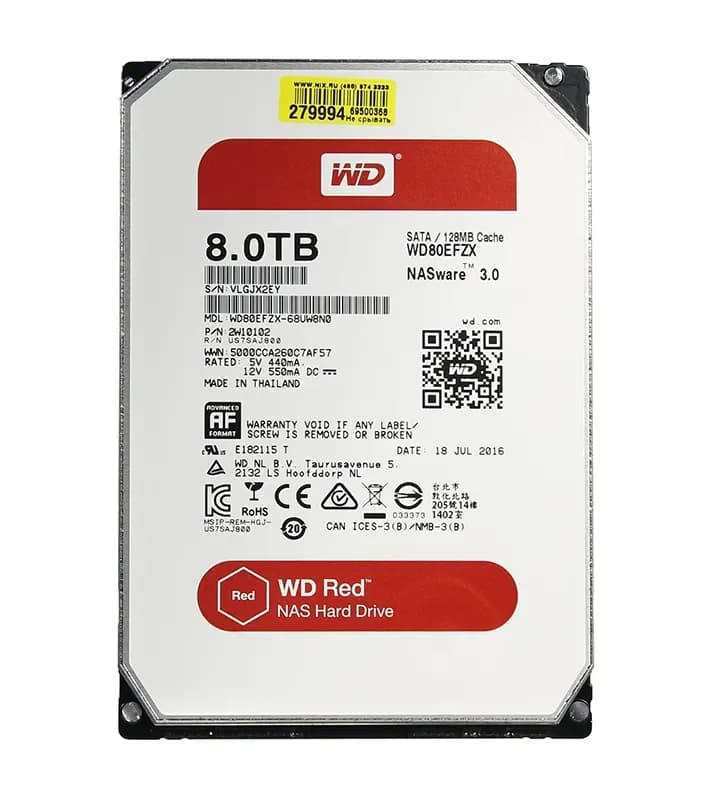 Western Digital WD80EFZX-68UW8N0 8TB 6Gb/s SATA