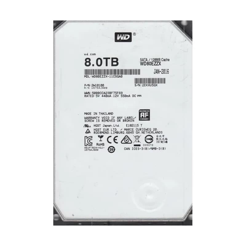 Western Digital WD80EZZX-11CSGA0 8TB 6Gb/s SATA