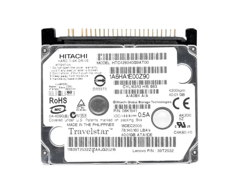 Hitachi HTC426040G9AT00 40GB IDE Ultra ATA/100 (ATA-6)