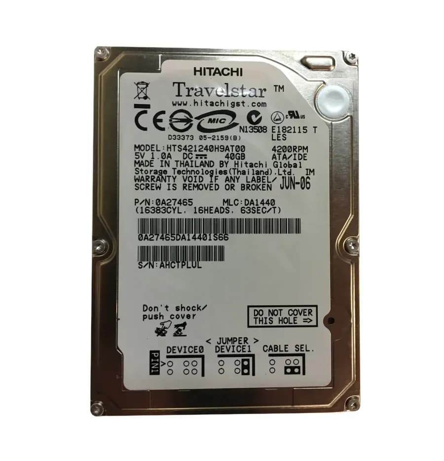Hitachi HTS421240H9AT00 40GB IDE Ultra ATA/100 (ATA-6)