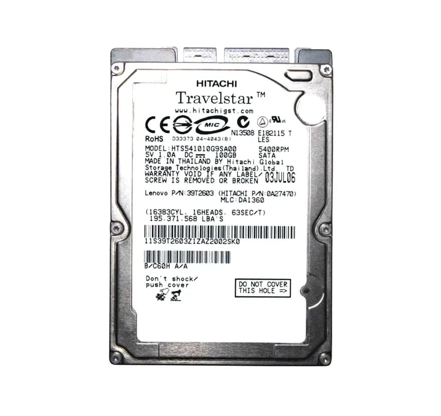 Hitachi HTS541010G9SA00 100GB 1.5Gb/s SATA