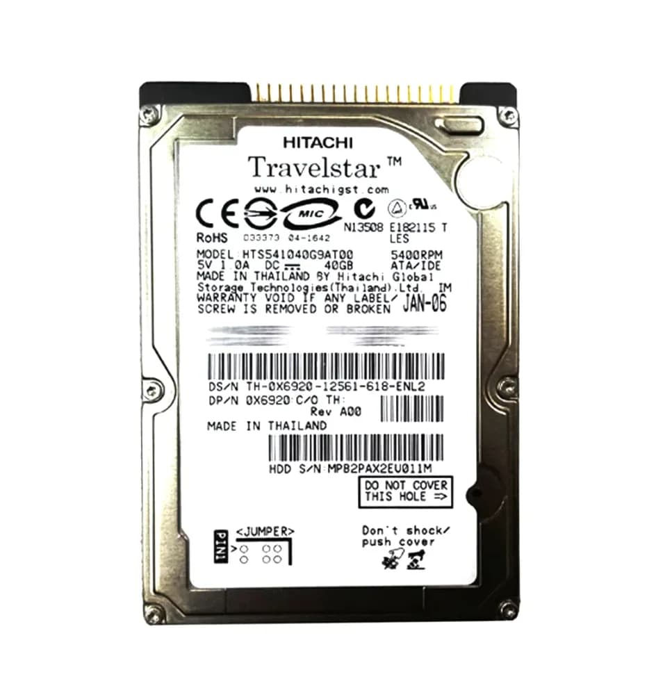 Hitachi HTS541040G9AT00 40GB IDE Ultra ATA/100 (ATA-6)