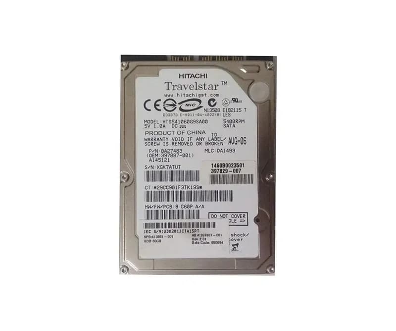 Hitachi HTS541060G9SA00 60GB 1.5Gb/s SATA