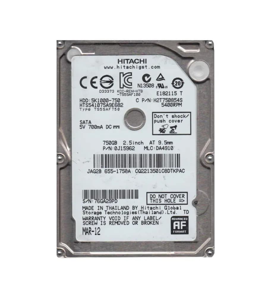 HGST HTS541075A9E682 750GB 6Gb/s SATA