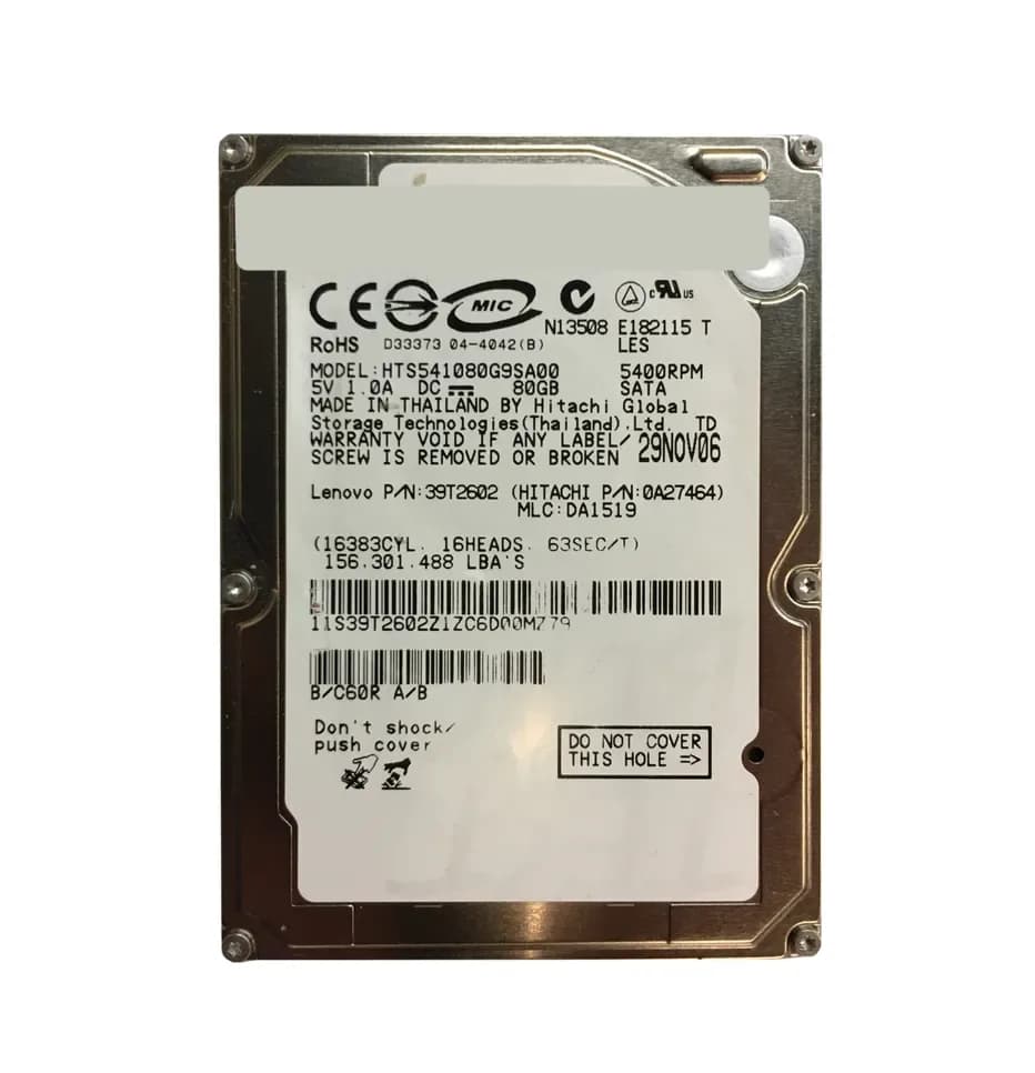 Hitachi HTS541080G9SA00 80GB 1.5Gb/s SATA