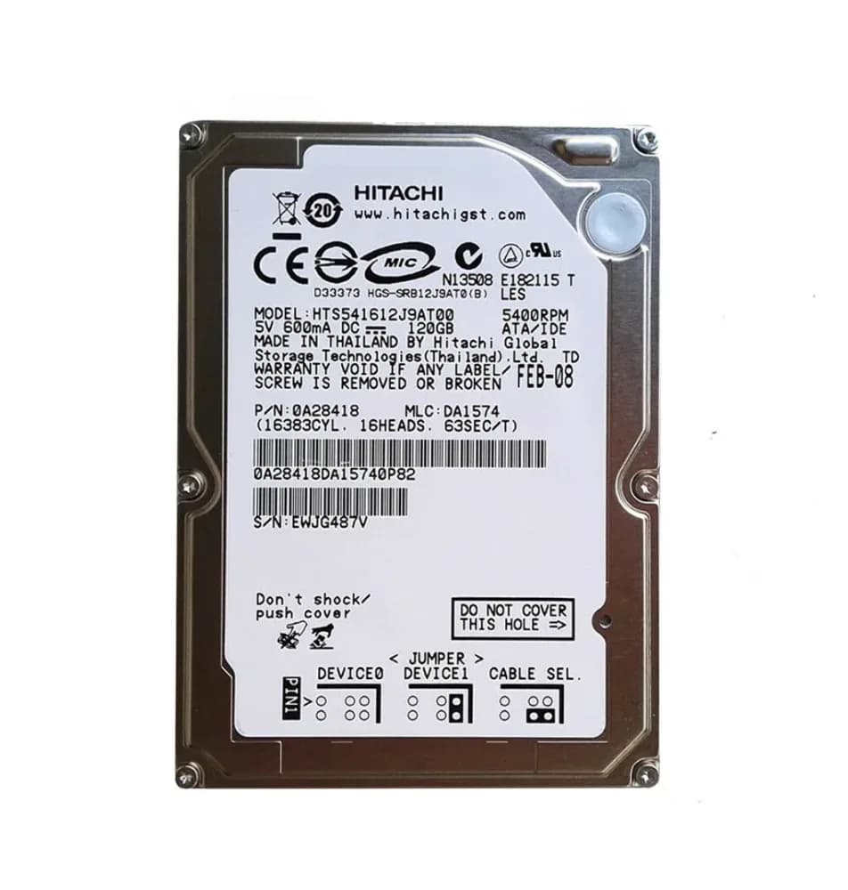 Hitachi HTS541612J9AT00 120GB IDE Ultra ATA/100 (ATA-6)