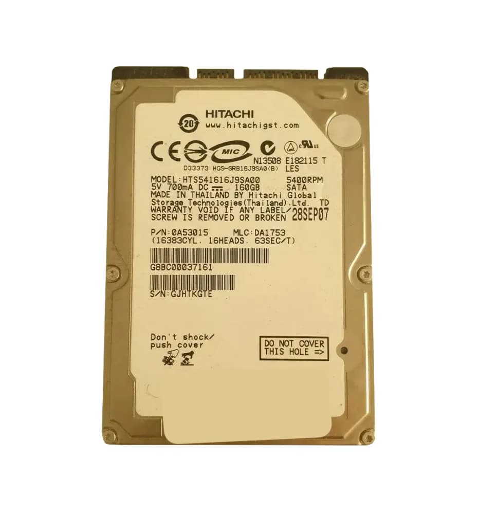 Hitachi HTS541616J9SA00 160GB 1.5Gb/s SATA