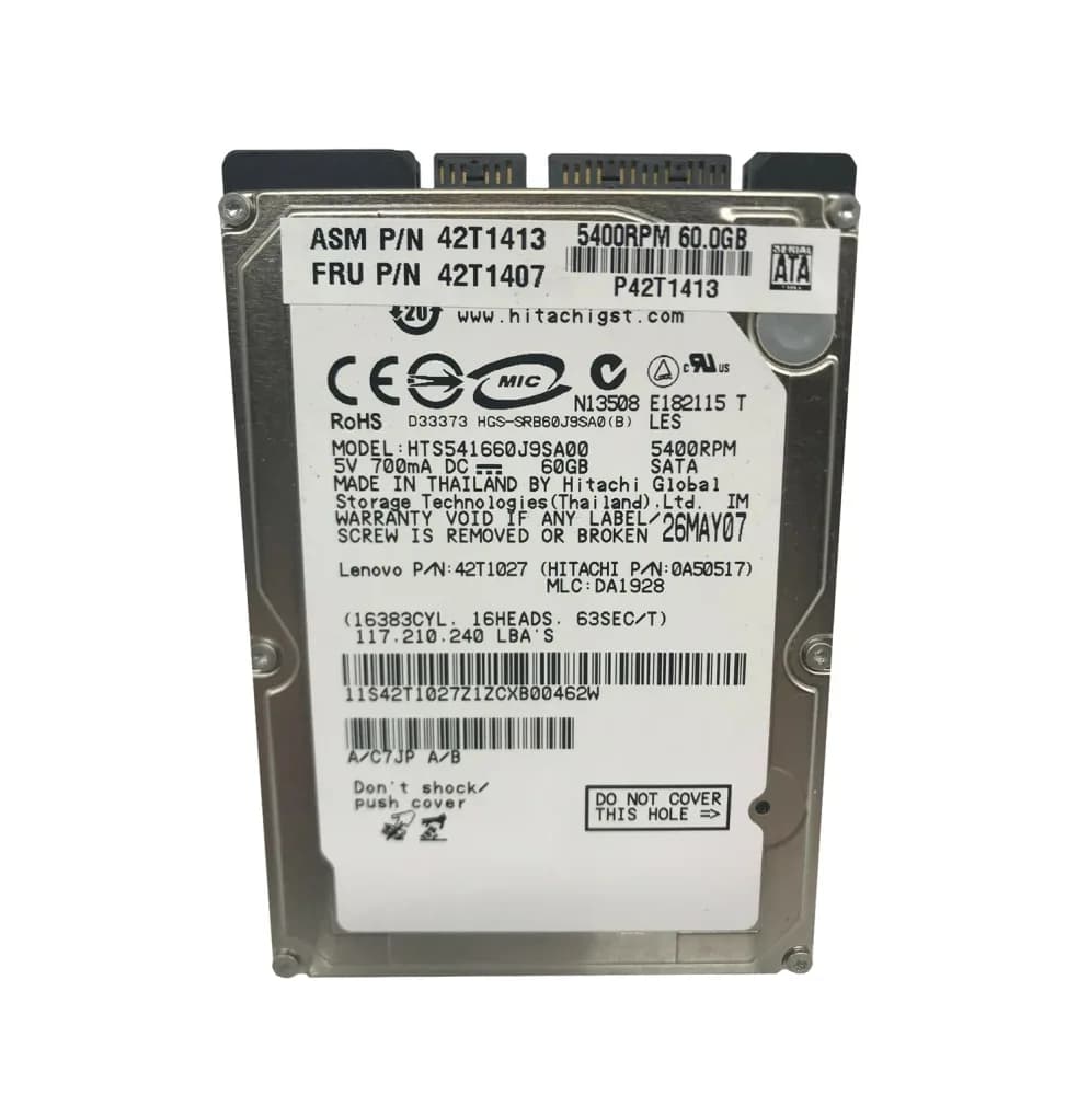 Hitachi HTS541660J9SA00 60GB 1.5Gb/s SATA