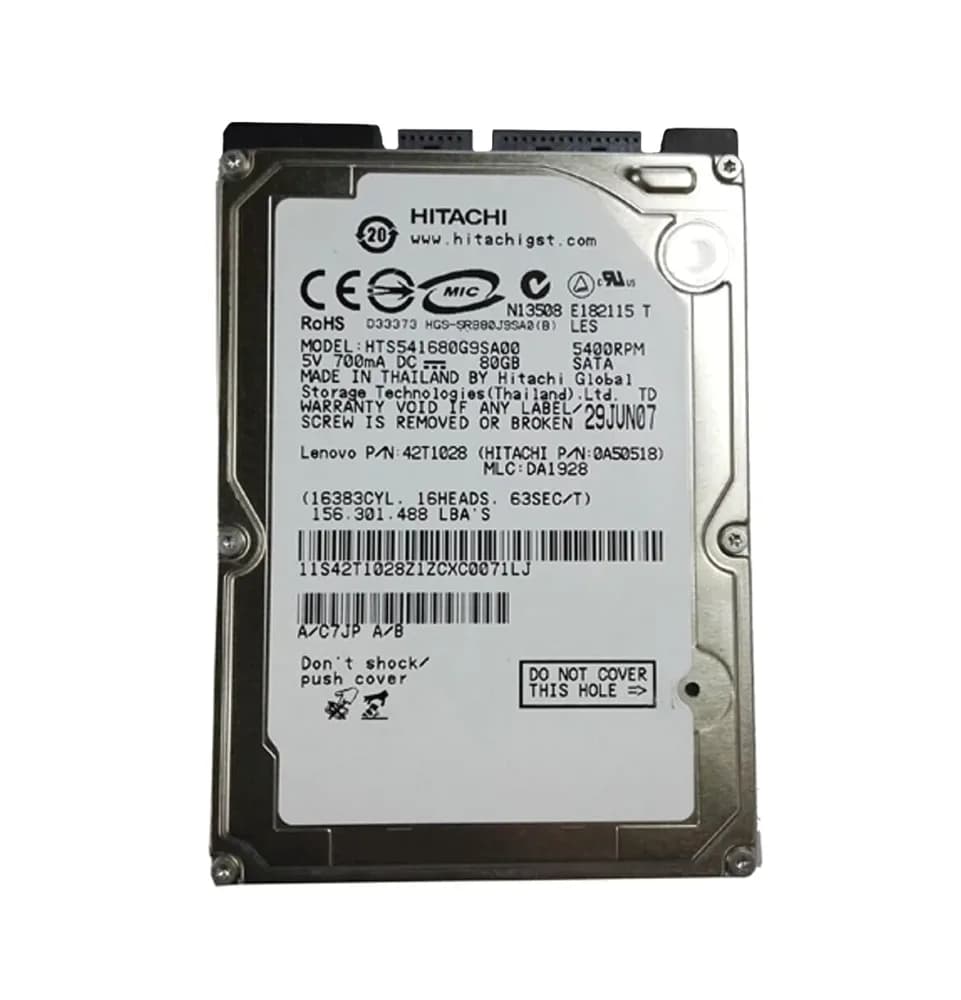 Hitachi HTS541680J9SA00 80GB IDE Ultra ATA/100 (ATA-6)