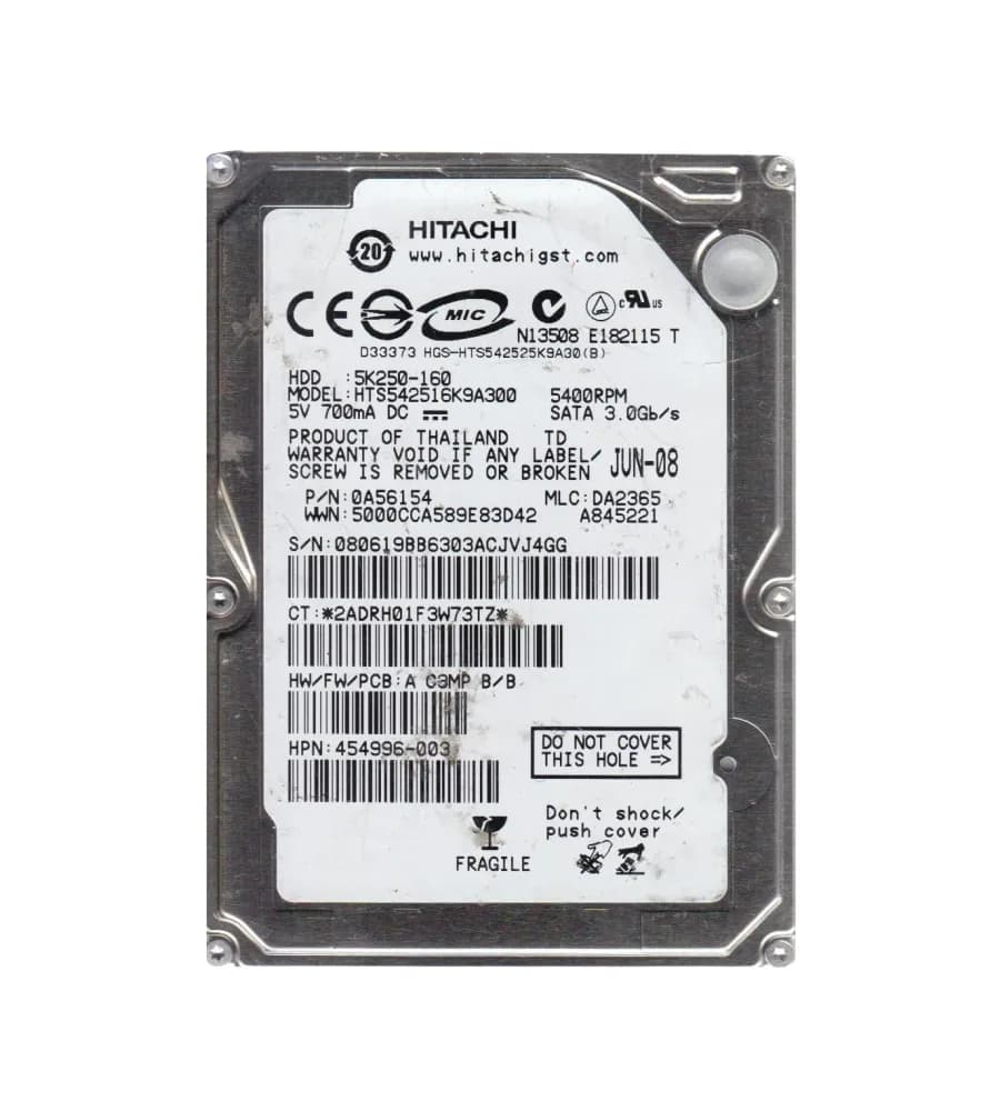 Hitachi HTS542516K9A300 160GB 3Gb/s SATA