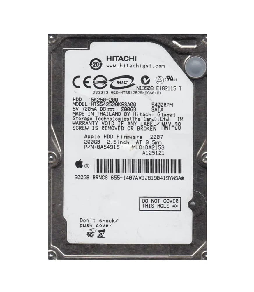 Hitachi HTS542520K9SA00 200GB 1.5Gb/s SATA