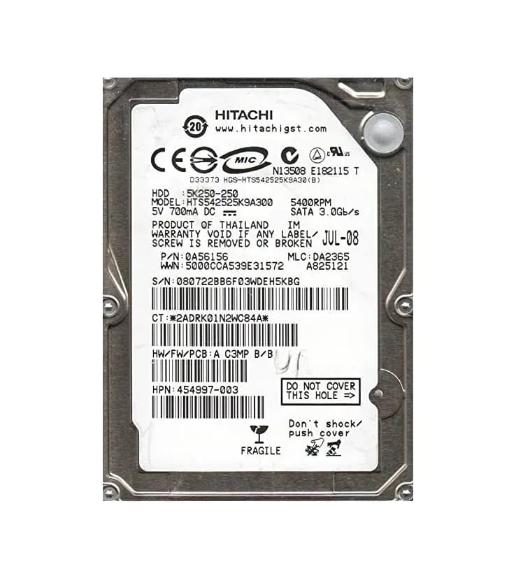 Hitachi HTS542525K9A300 250GB 3Gb/s SATA