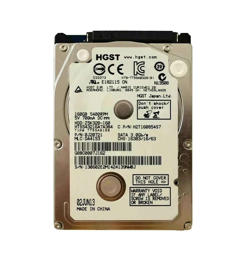 HGST HTS543216A7A384 160GB 3Gb/s SATA