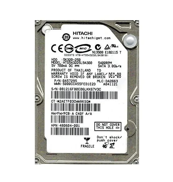 Hitachi HTS543225L9A300 250GB 3Gb/s SATA