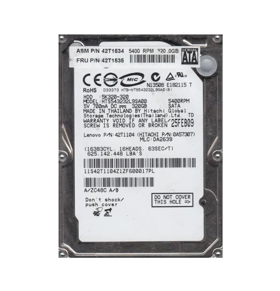 Hitachi HTS543232L9SA00 320GB 1.5Gb/s SATA