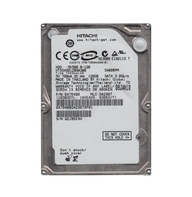 Hitachi HTS545012B9A300 120GB 3Gb/s SATA