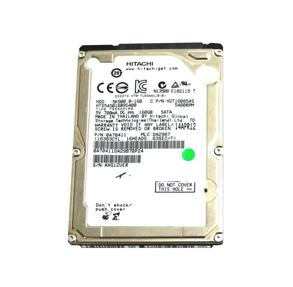 Hitachi HTS545016B9SA00 160GB 1.5Gb/s SATA