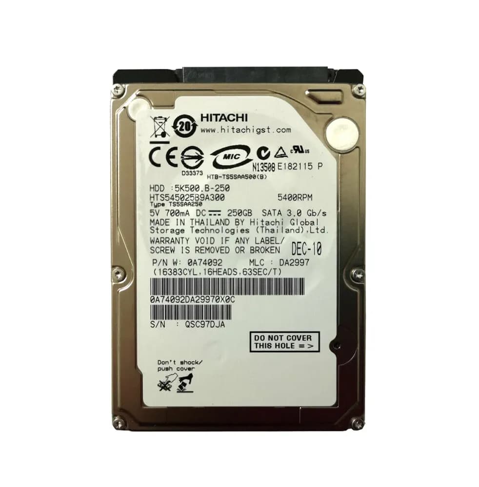 Hitachi HTS545025B9A300 250GB 3Gb/s SATA
