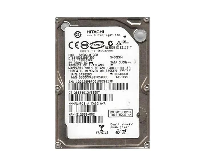 Hitachi HTS545032B9A300 320GB 3Gb/s SATA