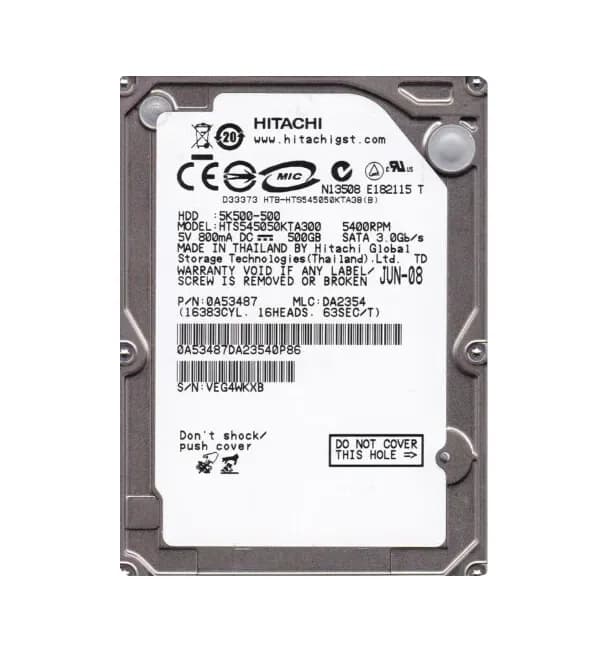 Hitachi HTS545050KTA300 500GB 3Gb/s SATA