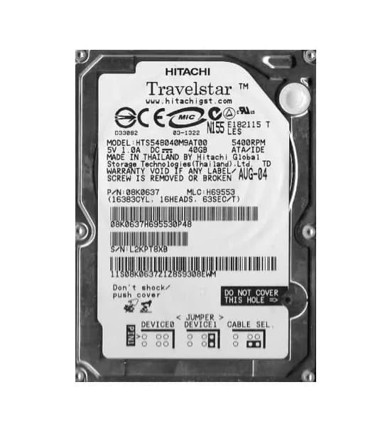 Hitachi HTS548040M9AT00 40GB IDE Ultra ATA/100 (ATA-6)