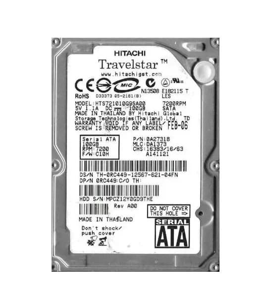Hitachi HTS721010G9SA00 100GB