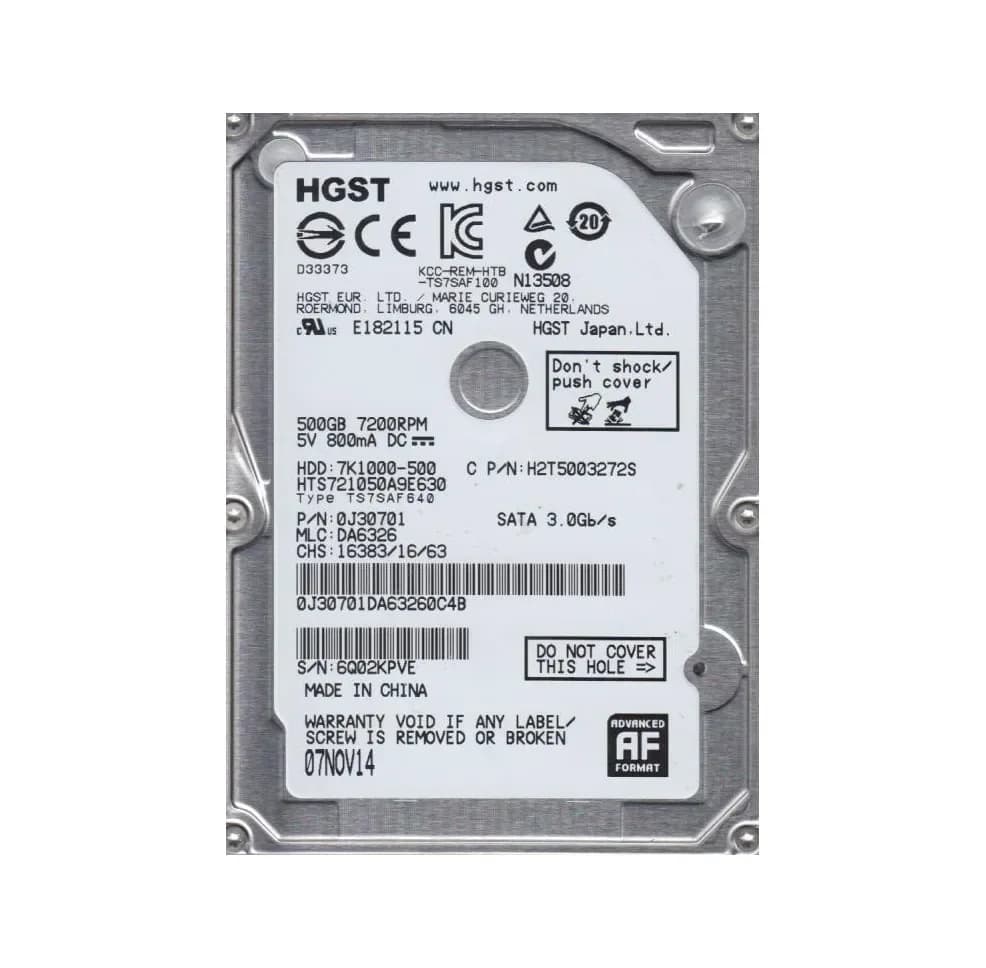HGST HTS721050A9E630 500GB 6Gb/s SATA