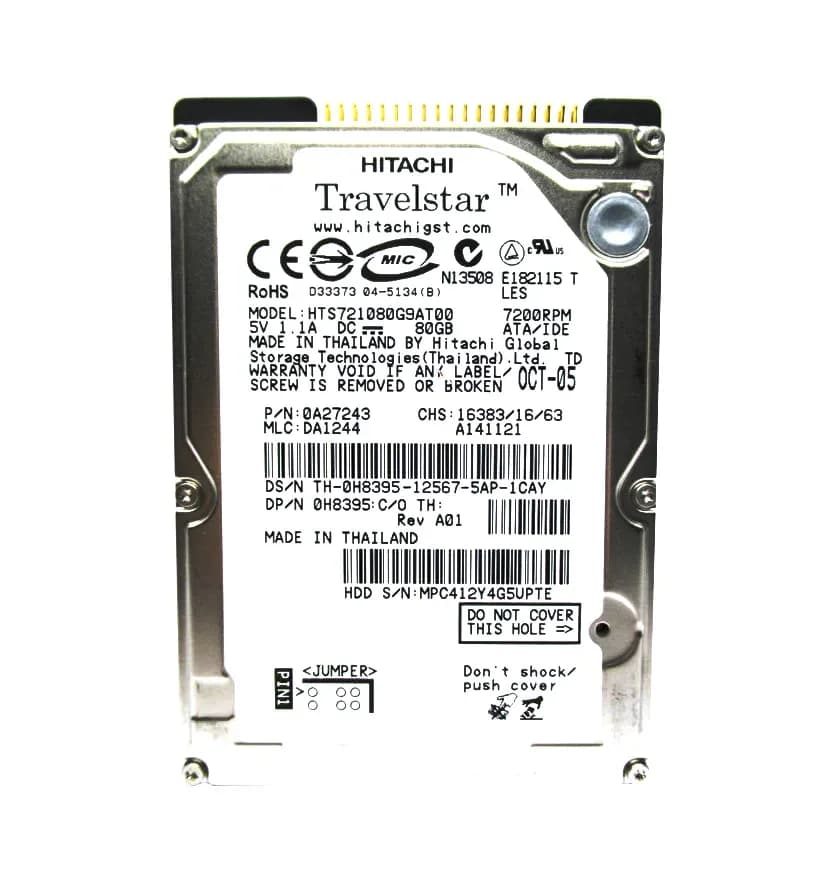 Hitachi HTS721080G9AT00 80GB IDE Ultra ATA/100 (ATA-6)