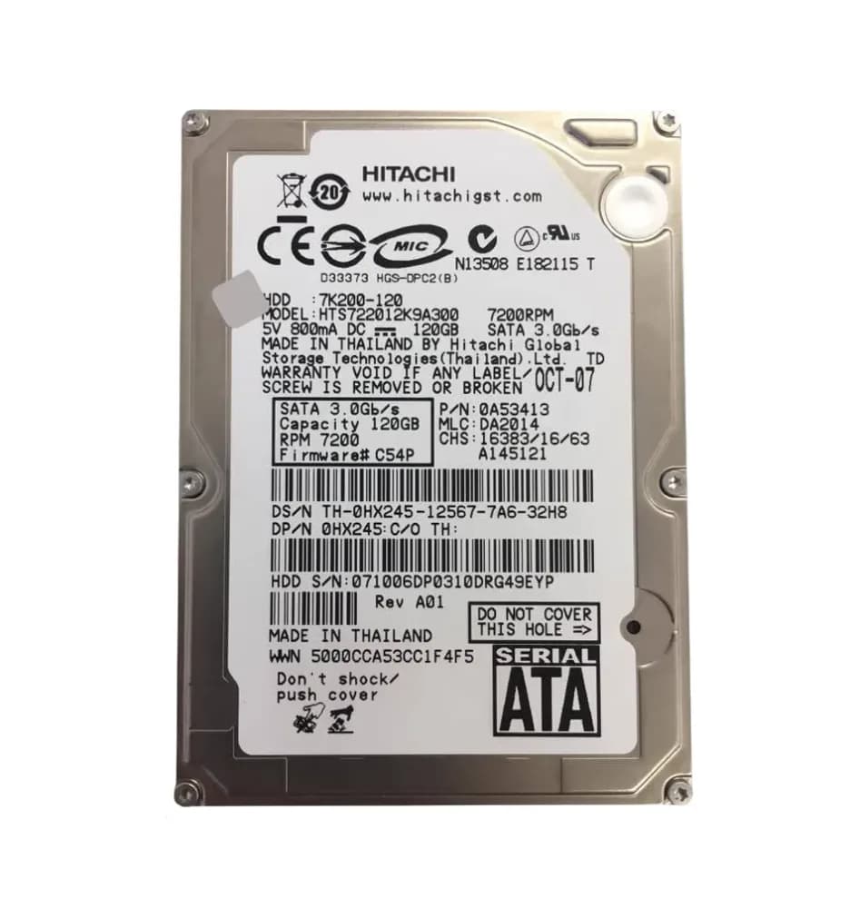 Hitachi HTS722012K9A300 120GB 3Gb/s SATA