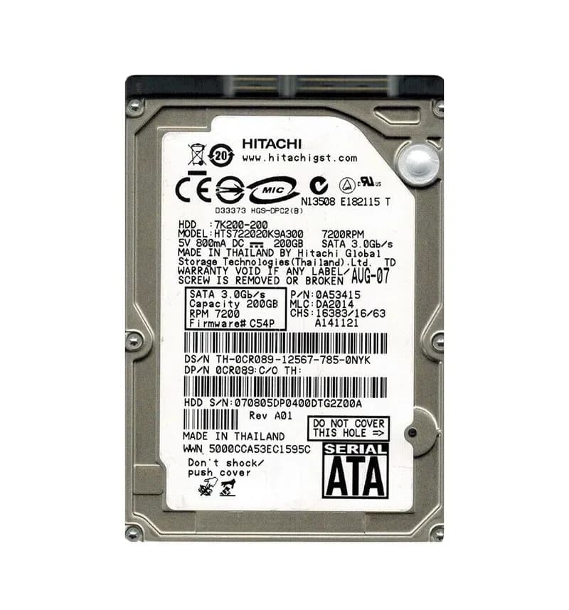 Hitachi HTS722020K9A300 200GB 3Gb/s SATA