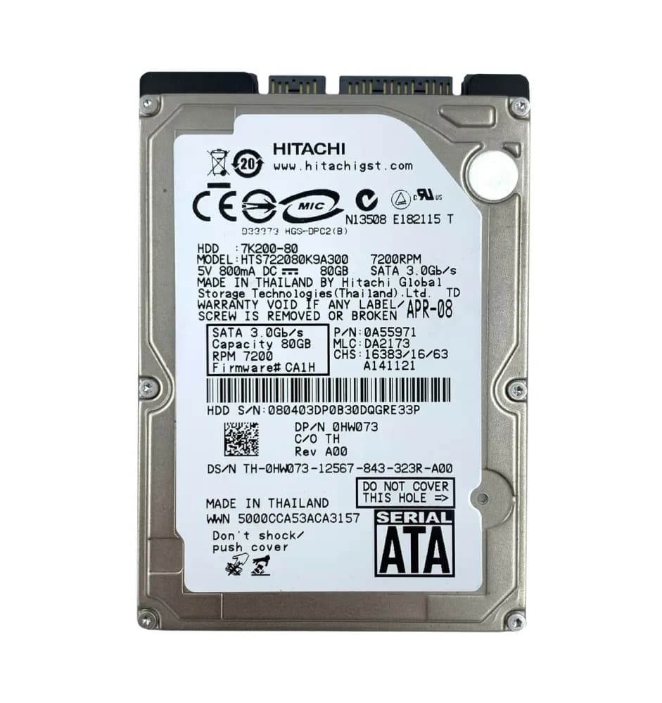 Hitachi HTS722080K9A300 80GB 3Gb/s SATA