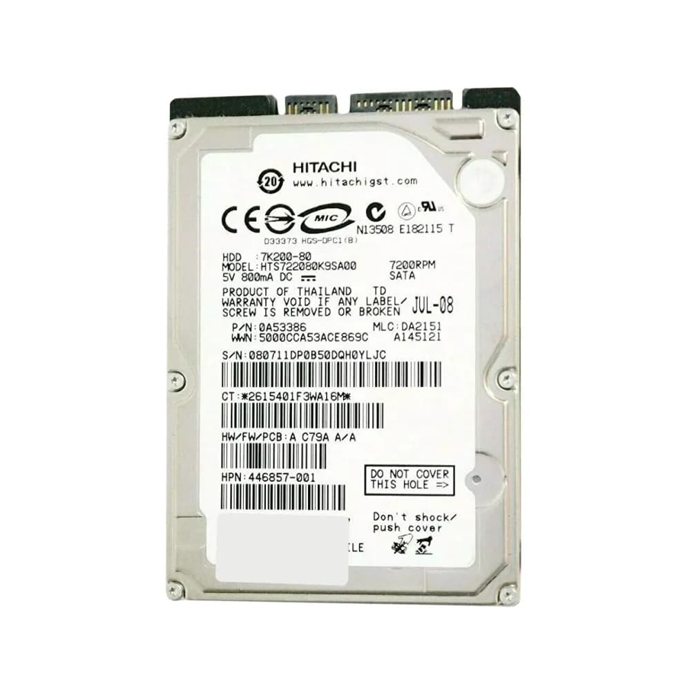 Hitachi HTS722080K9SA00 80GB 1.5Gb/s SATA