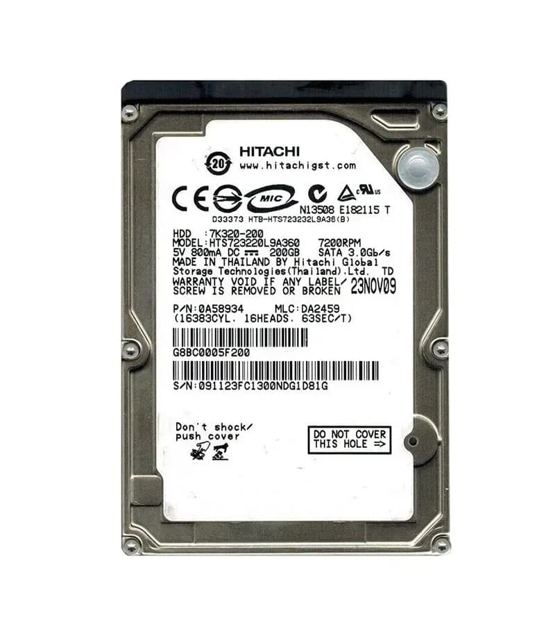Hitachi HTS723220L9A360 200GB 3Gb/s SATA