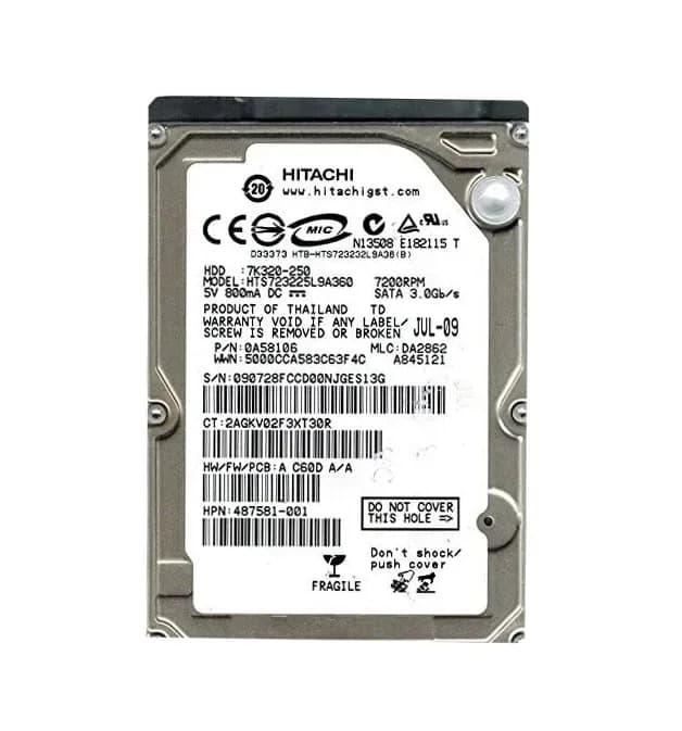 Hitachi HTS723225L9A360 250GB 3Gb/s SATA