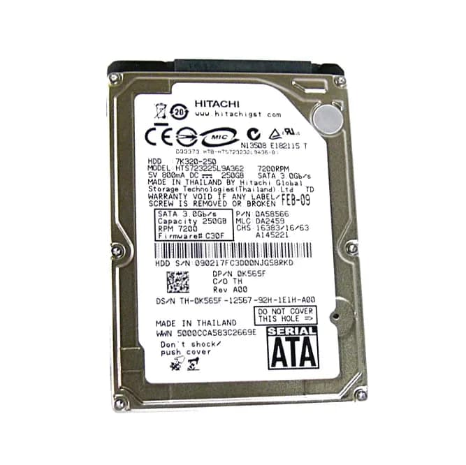 Hitachi HTS723225L9A362 250GB 3Gb/s SATA