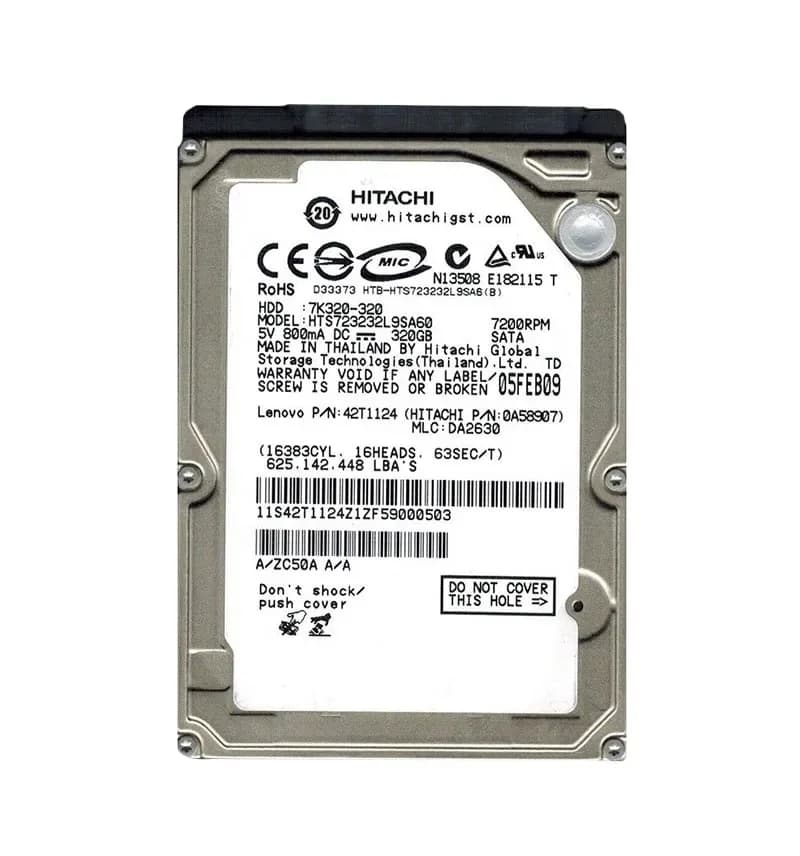 Hitachi HTS723232L9SA60 320GB 1.5Gb/s SATA