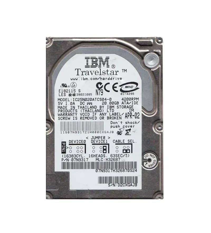 IBM IC25N020ATCS04-0 20GB IDE Ultra ATA/100 (ATA-6)