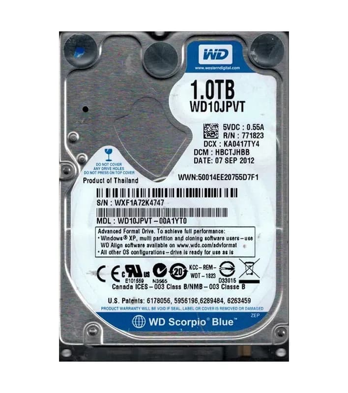 Western Digital WD10JPVT-00A1YT0 1TB 3Gb/s SATA