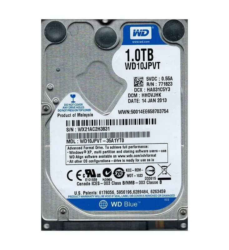 Western Digital WD10JPVT-35A1YT0 1TB 3Gb/s SATA