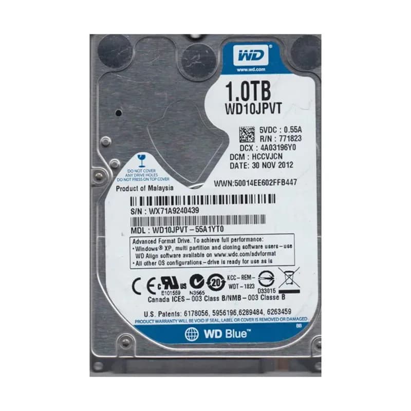 Western Digital WD10JPVT-55A1YT0 1TB 3Gb/s SATA