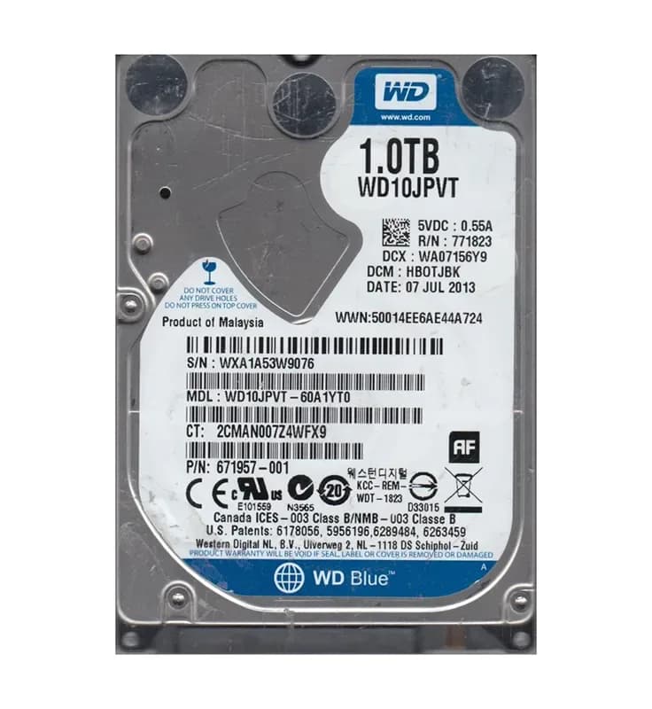 Western Digital WD10JPVT-60A1YT0 1TB 3Gb/s SATA