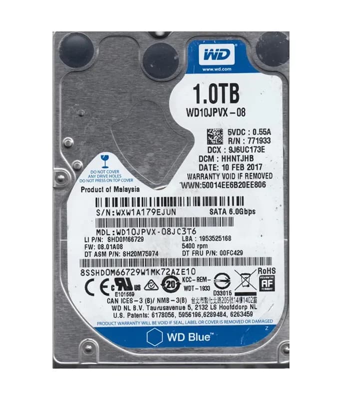 Western Digital WD10JPVX-08JC3T6 1TB 6Gb/s SATA