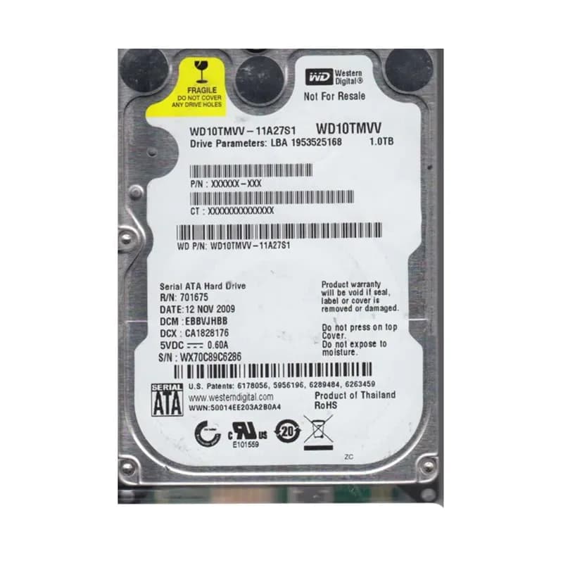 Western Digital WD10TMVV-11A27S1 1TB 1.5Gb/s SATA